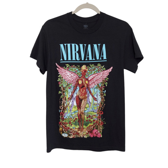 Nirvana Forest Utero Black Tee Shirt Graphic Print Small - Picture 1 of 5